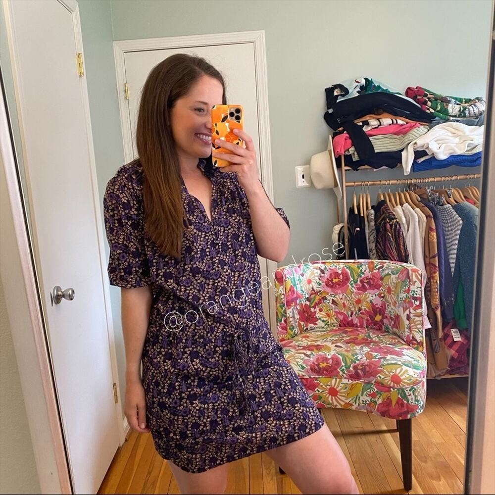Ulla Johnson Purple Black Cotton Quilted Mini Dress 2 - Picture 14 of 16